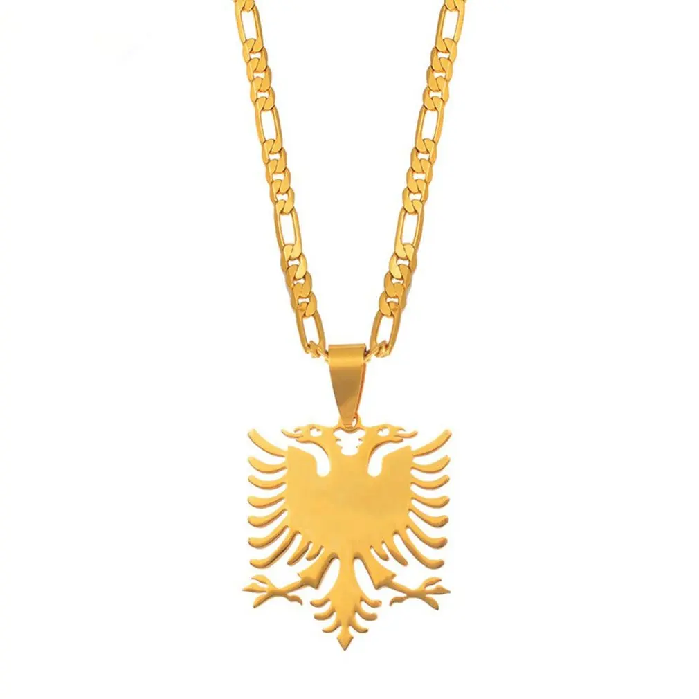 Albanian Eagle Pendant Necklace Stainless Steel Jewelry Sweater Clavicle Chain Creative Pendant Necklace
Albanian Eagle Pendant Necklace Stainless Steel Jewelry Sweater Clavicle Chain Creative Pendant Necklace