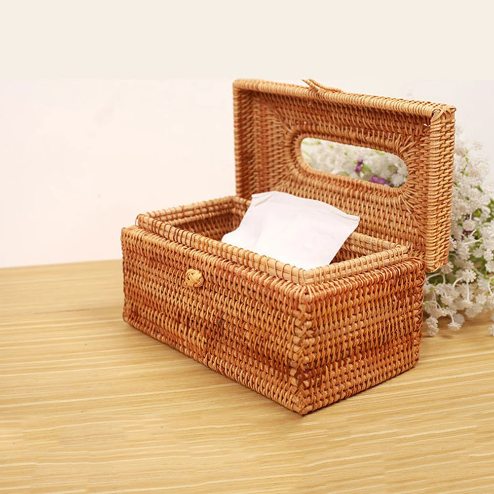 Paper Rack Rattan Tissue Box Elegant Home Decoration Handmade Desktop Tissue Container Napkin Storage Case
Paper Rack Rattan Tissue Box Elegant Home Decoration Handmade Desktop Tissue Container Napkin Storage Case