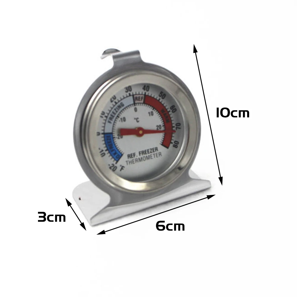 

High Quality Refrigerator Freezer Thermometer Stainless Steel Dial Dail TypeType Fridge Temperature Measure Tool -30-30 Degrees