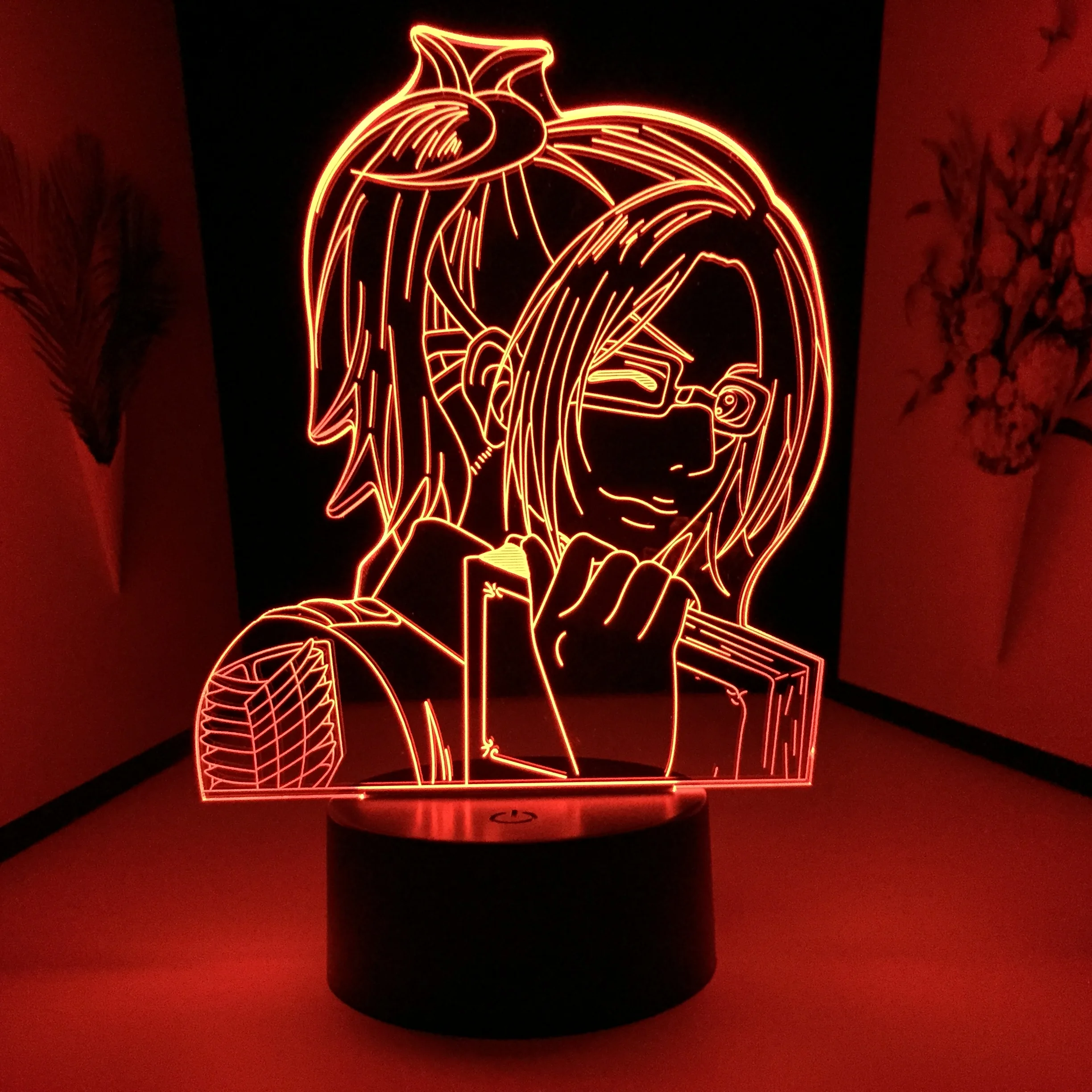 Светильник Hange Zoe из аниме атака на Титанов светодиодный ночник 3D для украшения
