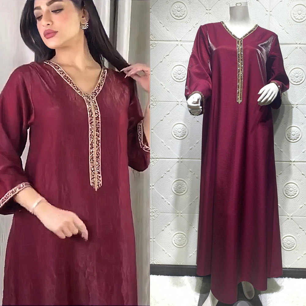 ИД мусульманский Модный женский хиджаб платья Abaya платье стразы Дубай Турция Исламская одежда с V-образным вырезом длинное арабское платье ...
ИД мусульманский Модный женский хиджаб платья Abaya платье стразы Дубай Турция Исламская одежда с V-образным вырезом длинное арабское платье ...