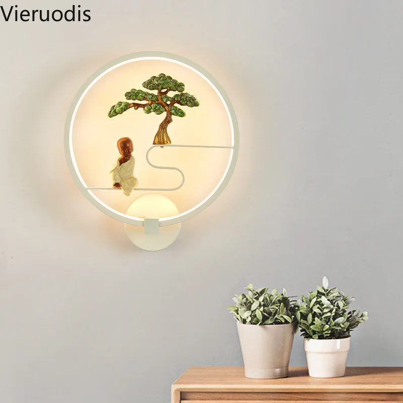 New Chinese-style Zen Monk Wall Lamp Creative Wall Light for Bedroom Bedside Living Room Background Home Decor Indoor Lighting
New Chinese-style Zen Monk Wall Lamp Creative Wall Light for Bedroom Bedside Living Room Background Home Decor Indoor Lighting