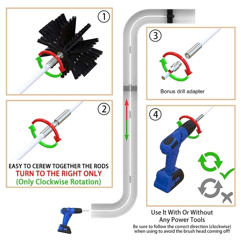 Dryer Vent Cleaner Kit Cleaning Brushes with Flexible Durable Nylon Rods Professional Tools for Internal Space of Dryer
Dryer Vent Cleaner Kit Cleaning Brushes with Flexible Durable Nylon Rods Professional Tools for Internal Space of Dryer