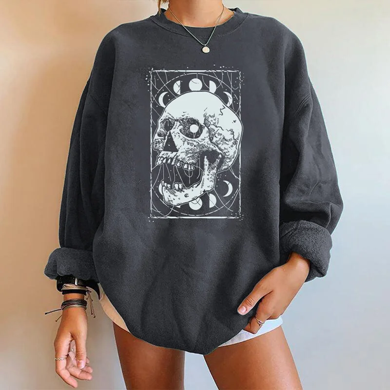 Hip Hop Skeleton Print Sweatshirt 2021 Autumn O-neck Solid Long Sleeve Oversized Sweatshirts Harajuku Loose Sweatshirt Women
Hip Hop Skeleton Print Sweatshirt 2021 Autumn O-neck Solid Long Sleeve Oversized Sweatshirts Harajuku Loose Sweatshirt Women