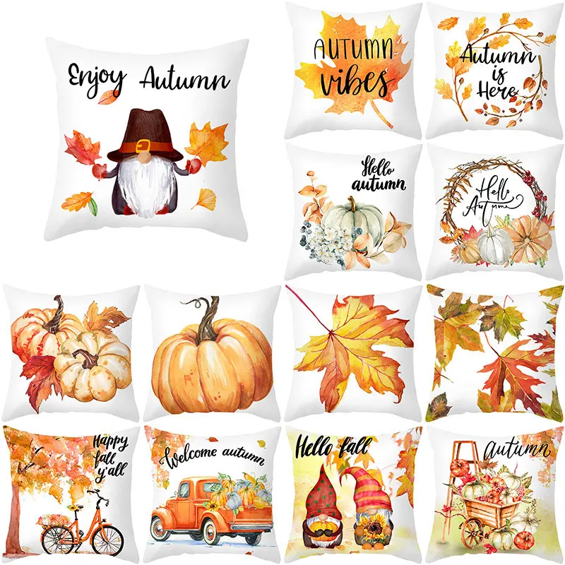 Cushion Pillowcase Printed Pillowcase Skin-friendly Modern Pumpkin Comfortable Soft Colorful Thanksgiving Style Pillowcase
Cushion Pillowcase Printed Pillowcase Skin-friendly Modern Pumpkin Comfortable Soft Colorful Thanksgiving Style Pillowcase