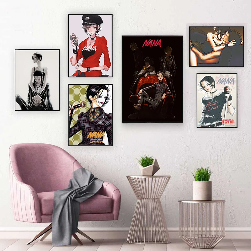 

NANA Anime Posters And Prints Punk Music Oosaki Nana Manga Figure Canvas Painting Bedroom Home Decoration Wall Art Pictures Gift