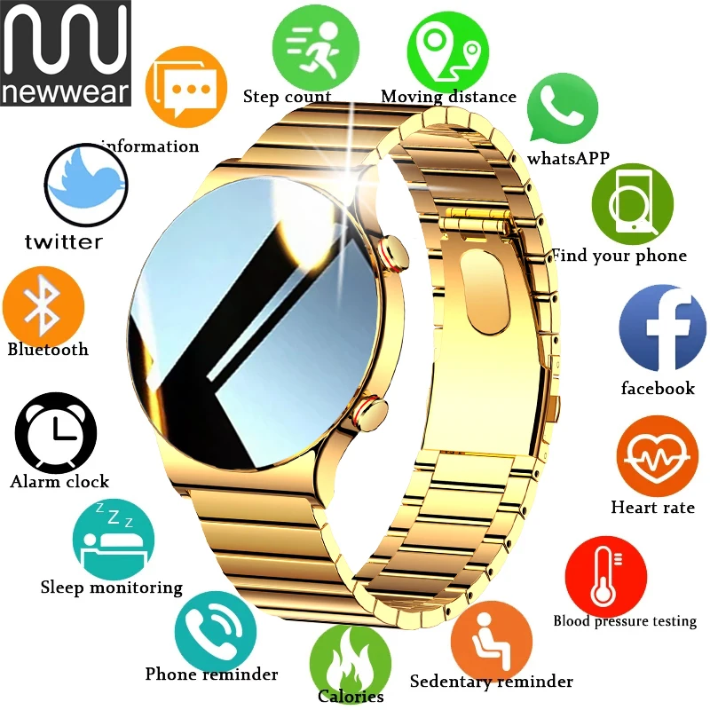 NEWWEAR Bluetooth Call Smart Watch Men 454*454 HD 1.39 inch Display IP68 Waterproof Music Player Link Headset Smartwatch Mens
NEWWEAR Bluetooth Call Smart Watch Men 454*454 HD 1.39 inch Display IP68 Waterproof Music Player Link Headset Smartwatch Mens