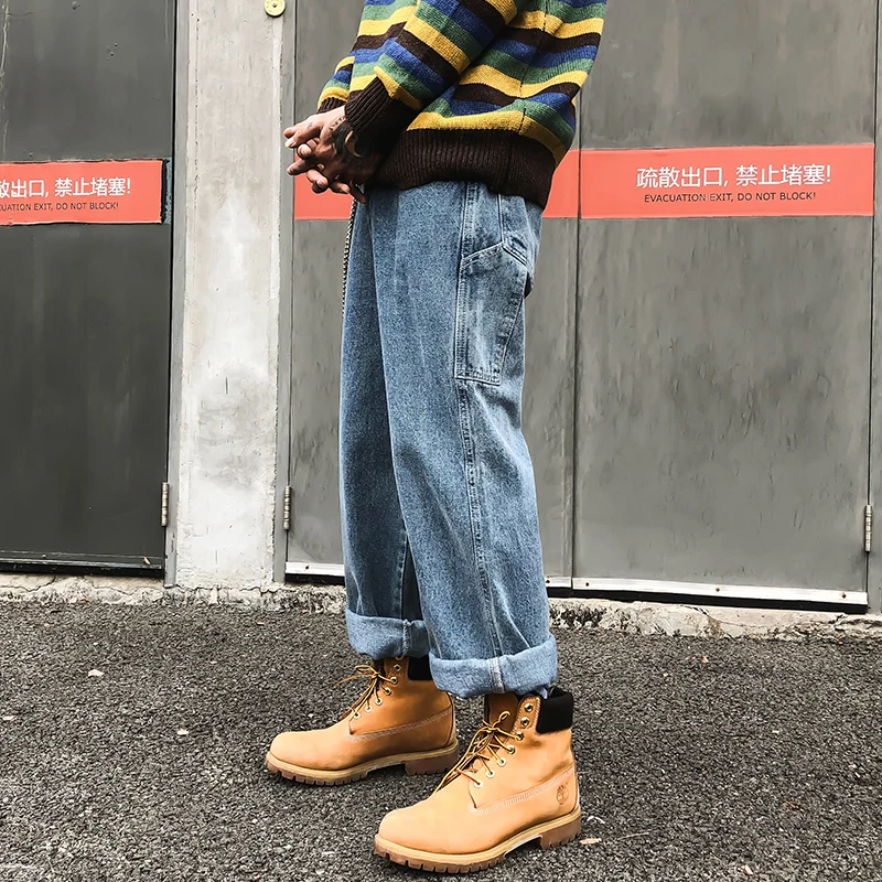2020 Men's hip-hop style Fashion Loose Wide Leg pants cowboy Trousers Baggy Blue/Black Wash Jeans Denim Casual Haren Pants M-2XL
2020 Men's hip-hop style Fashion Loose Wide Leg pants cowboy Trousers Baggy Blue/Black Wash Jeans Denim Casual Haren Pants M-2XL
