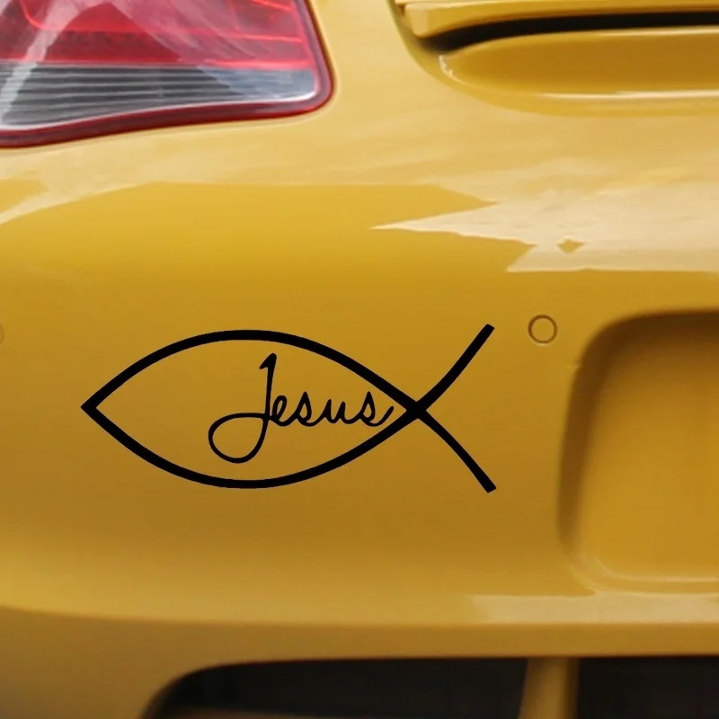 Иисус рыбы Бог религиозные символы изображения наклейки окна для дом на колесах