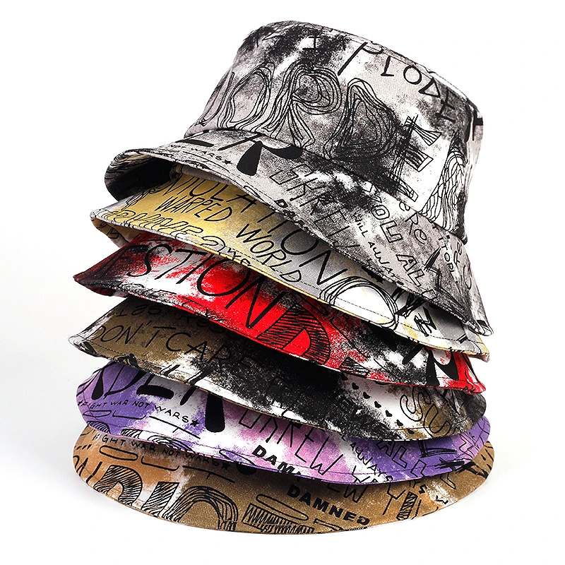 Fashion personality Tie-dye Graffiti Bucket Hat Women Summer Casual Streetware Sun Hat Big Brim Foldable Beach Fisherman Hats
Fashion personality Tie-dye Graffiti Bucket Hat Women Summer Casual Streetware Sun Hat Big Brim Foldable Beach Fisherman Hats