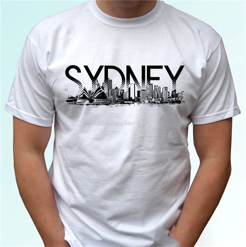 Футболка с изображением Сиднея топ австралийская футболка дизайнерская для