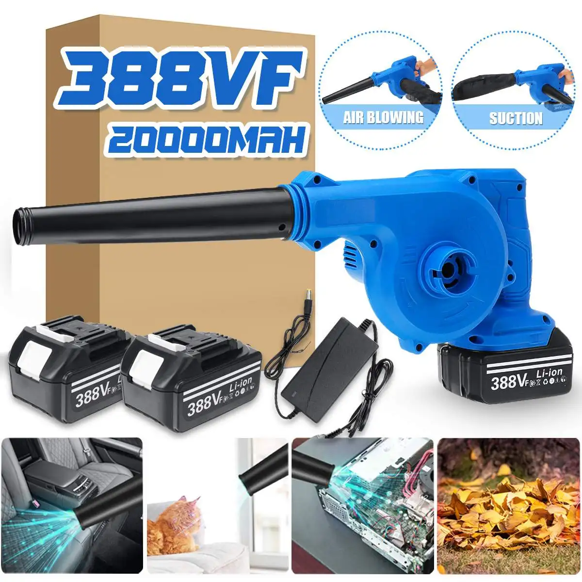 2 In 1 Cordless Electric Air Blower & Suction Handheld Leaf Computer Dust Collector Cleaner Power Tool For Makita 18V Battery
2 In 1 Cordless Electric Air Blower & Suction Handheld Leaf Computer Dust Collector Cleaner Power Tool For Makita 18V Battery