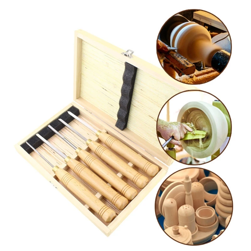 5 Pcs Woodworking Lathe Chisel Wood Turning Tool Durable Metal with Wood Handle Hand Tool Set Cutting and Sharpening DIY
5 Pcs Woodworking Lathe Chisel Wood Turning Tool Durable Metal with Wood Handle Hand Tool Set Cutting and Sharpening DIY