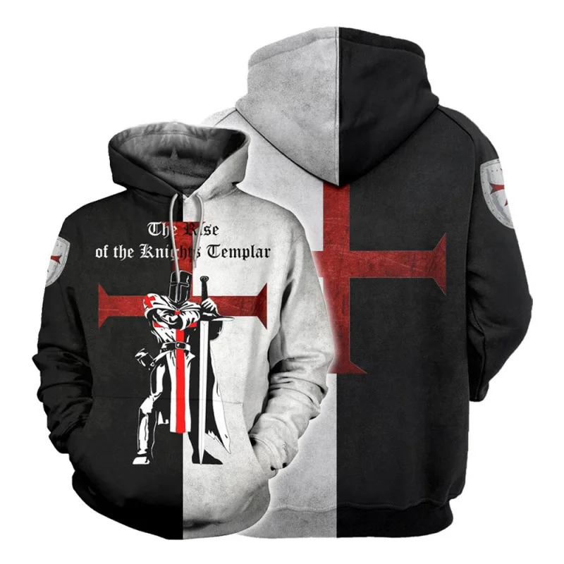 Templar Order Hoodies Black and white Fashion Casual Hooded Sweatshirts Streetwear Oversized Pullover Outerwear
Templar Order Hoodies Black and white Fashion Casual Hooded Sweatshirts Streetwear Oversized Pullover Outerwear