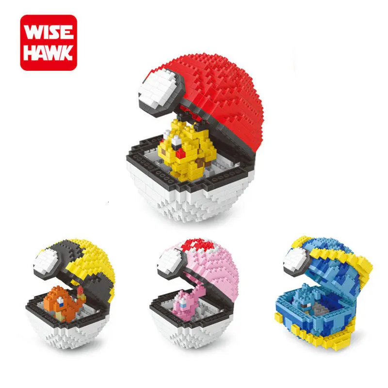 Wisehawk Ball Go Pikachu Charmander Eevee Конструкторы строительные игрушки Brinquedo детские Фигурки