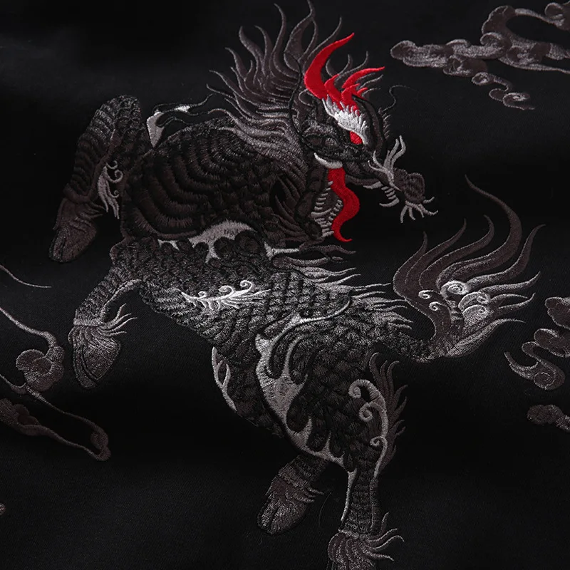 Autumn Winter New Fashion KIRIN Embroidered Chinese Style Fashion Brand Pullover Hoodie Hip Hop Loose Sweater Men's Hoodie
Autumn Winter New Fashion KIRIN Embroidered Chinese Style Fashion Brand Pullover Hoodie Hip Hop Loose Sweater Men's Hoodie