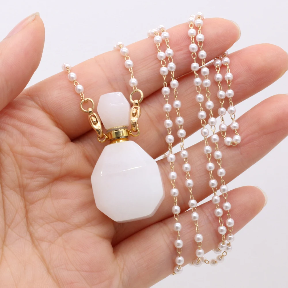 2022 Necklace for Women Natural Stones White Jade Perfume Bottle Pendant Neck Chain Jewelry Accessories Gift free shipping items
2022 Necklace for Women Natural Stones White Jade Perfume Bottle Pendant Neck Chain Jewelry Accessories Gift free shipping items