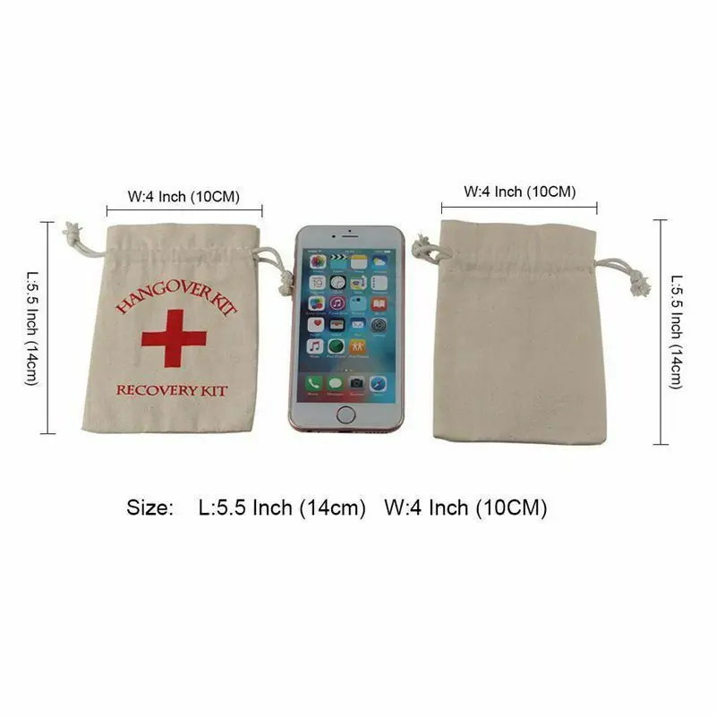 10pcs cotton hangover tool bags, first aid bags, wedding event Halloween party gift packaging bags
10pcs cotton hangover tool bags, first aid bags, wedding event Halloween party gift packaging bags