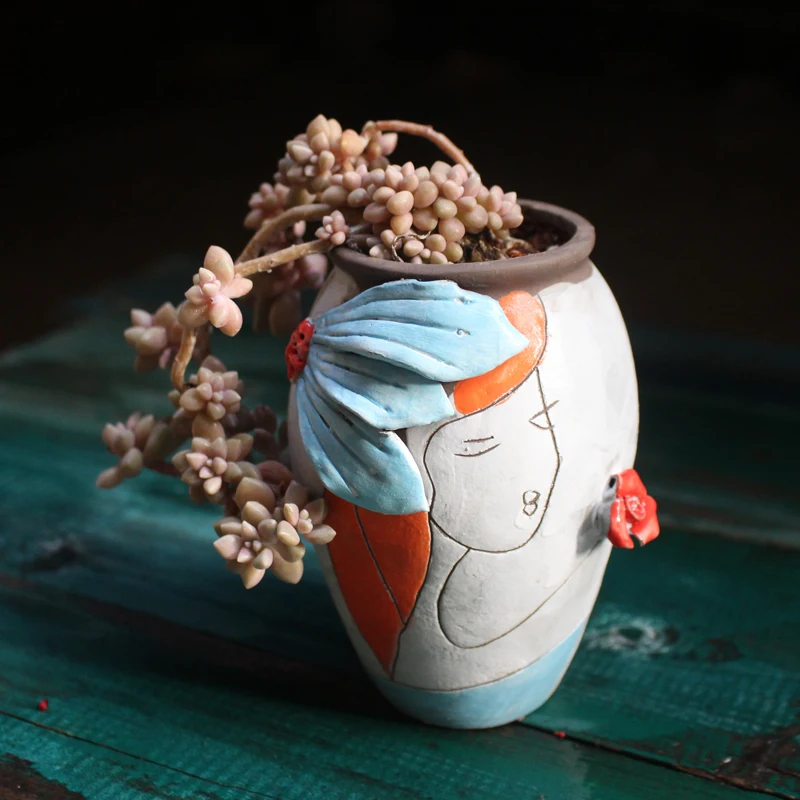Creative Ceramics Flowerpot Garden Planter Pots Desktop Succulents Pots Planting Container Vase Decoration Household Ornament
Creative Ceramics Flowerpot Garden Planter Pots Desktop Succulents Pots Planting Container Vase Decoration Household Ornament