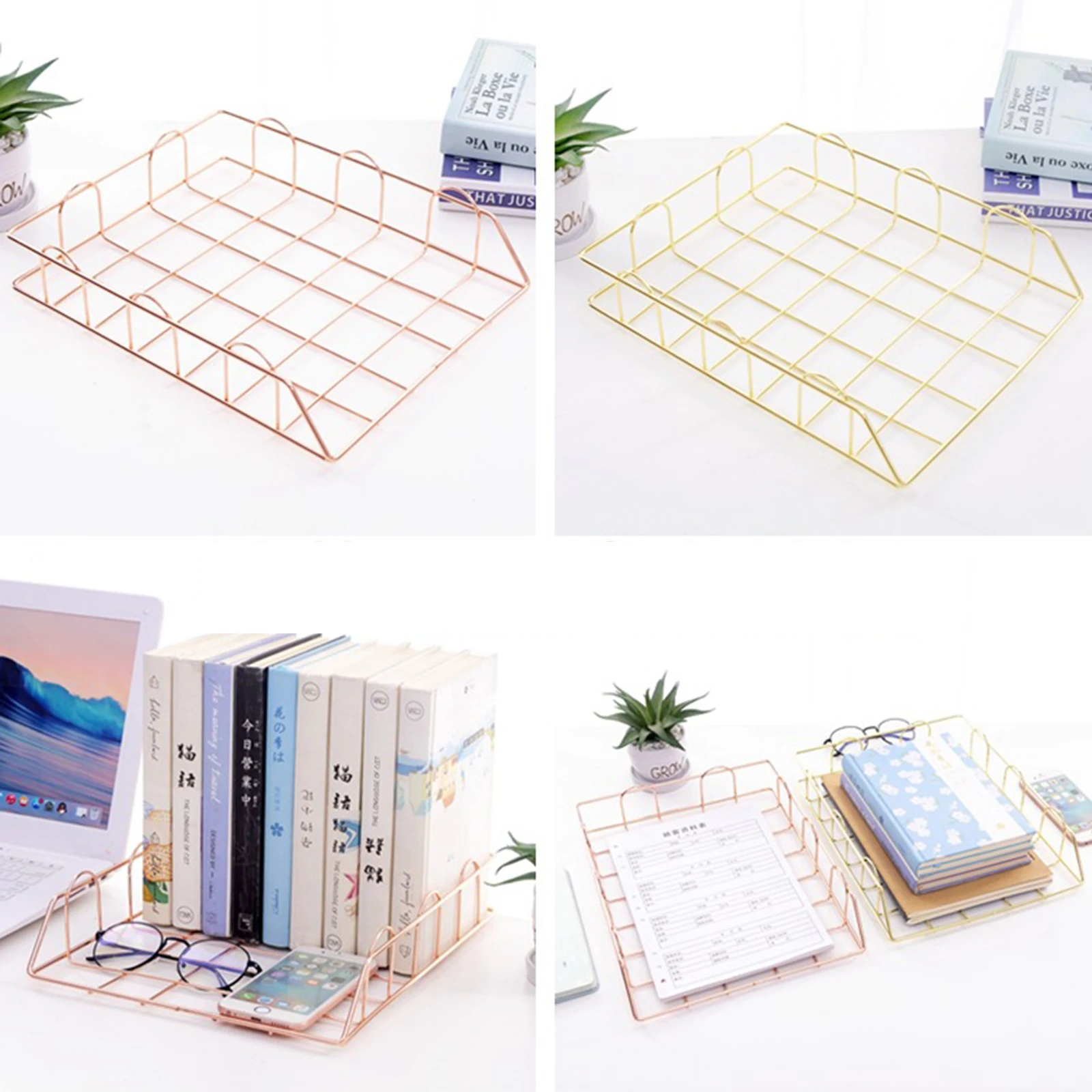 Gold Metal File Tray Desk Accessorie Magazine Holder Handmade Overlayabl File Office Organizer Layering Paper Storage Paper Tray 
Gold Metal File Tray Desk Accessorie Magazine Holder Handmade Overlayabl File Office Organizer Layering Paper Storage Paper Tray