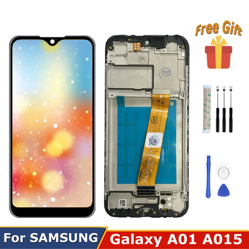 5.7" For Samsung Galaxy A01 A015 LCD Display Touch Screen Replacement Digitizer Assembly Parts SM A015F/DS A015f A015M Frame
5.7" For Samsung Galaxy A01 A015 LCD Display Touch Screen Replacement Digitizer Assembly Parts SM A015F/DS A015f A015M Frame