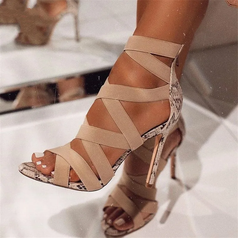2020 Women Sandalias Mujer Women's Ladies Pumps Fashion Bandage Patchwork Mixed Colors Snake High Heels Sandals Casual Shoe 43
2020 Women Sandalias Mujer Women's Ladies Pumps Fashion Bandage Patchwork Mixed Colors Snake High Heels Sandals Casual Shoe 43