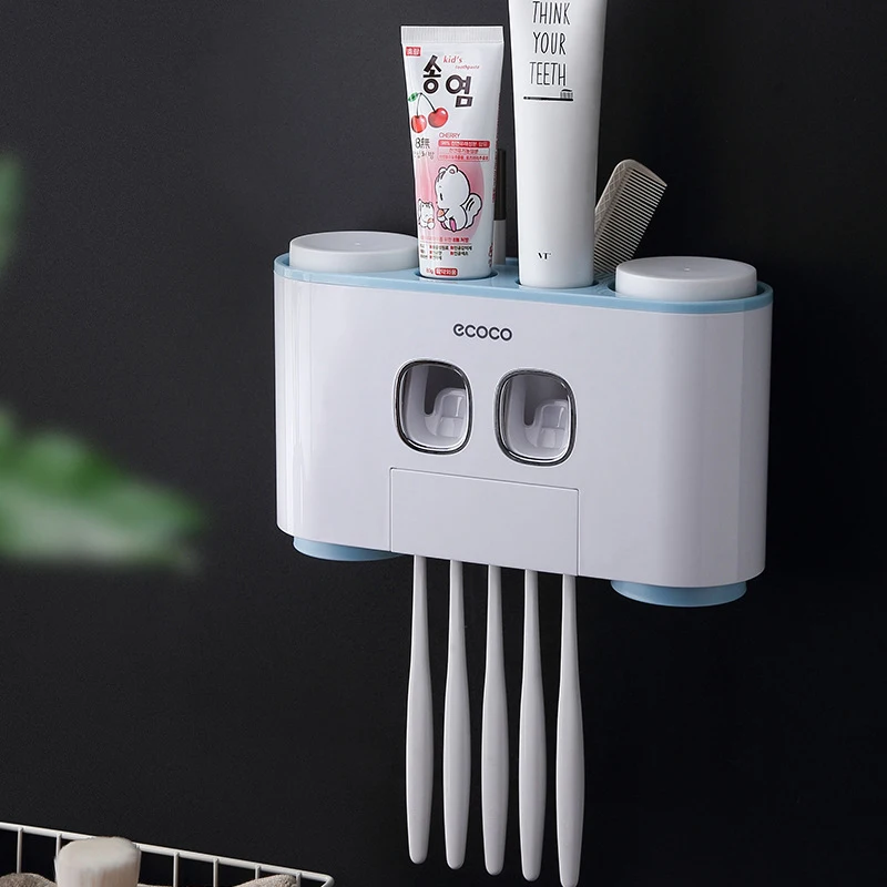 Wall-mounted Toothpaste Squeezer 4 Toothbrush Holder Automatic Toothpaste Dispenser Bathroom Washing Sets Toothbrush Storage
Wall-mounted Toothpaste Squeezer 4 Toothbrush Holder Automatic Toothpaste Dispenser Bathroom Washing Sets Toothbrush Storage