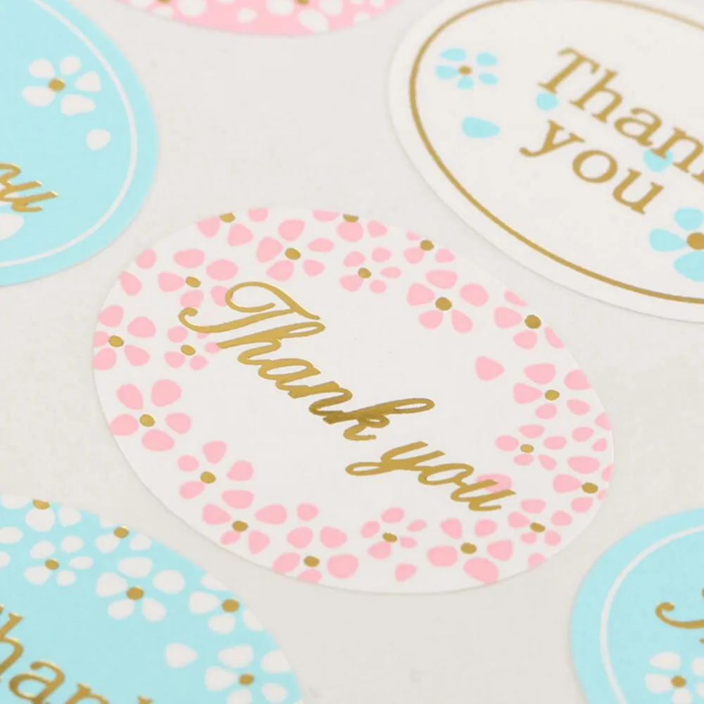24PCS/sheet Food Seals Gift Stickers For Wedding Seals Diary Scrapbooking Sealing Stickers Pink THANK YOU Design Sticker Labels