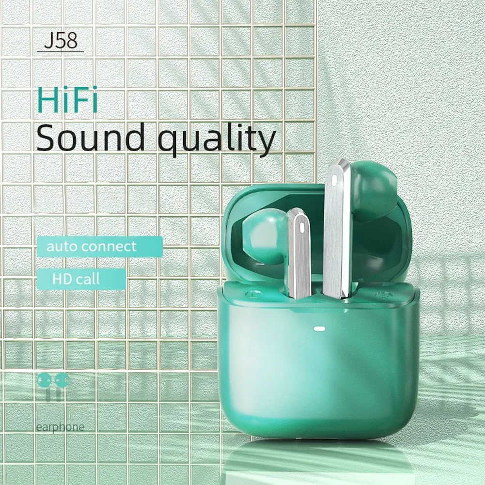 J58 TWS Wireless Earphones Bluetooth 5.0 Headphones HD Call HIFI Sound Bass Auto Matching Mini Earbuds With Charging Cable Box
J58 TWS Wireless Earphones Bluetooth 5.0 Headphones HD Call HIFI Sound Bass Auto Matching Mini Earbuds With Charging Cable Box