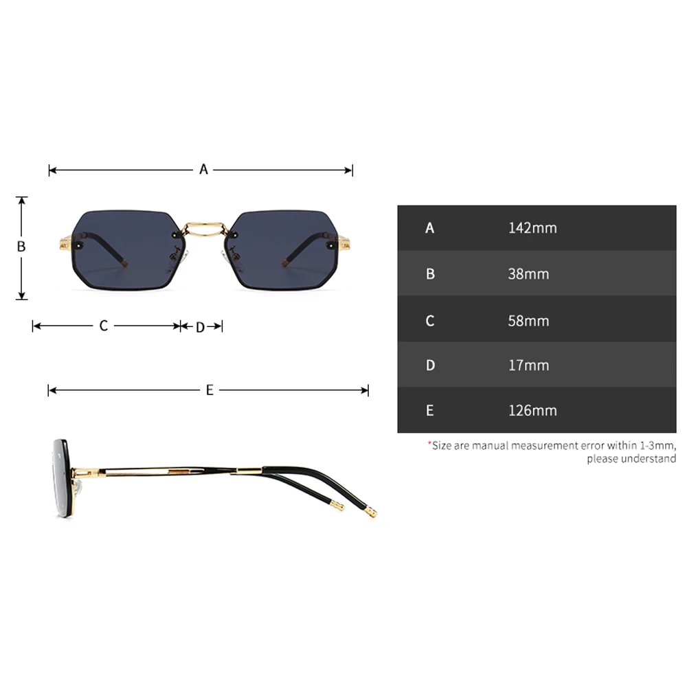 Peekaboo male rectangular sunglasses rimless octagon gold metal gold women frameless sun glasses for men half frame uv400 
Peekaboo male rectangular sunglasses rimless octagon gold metal gold women frameless sun glasses for men half frame uv400