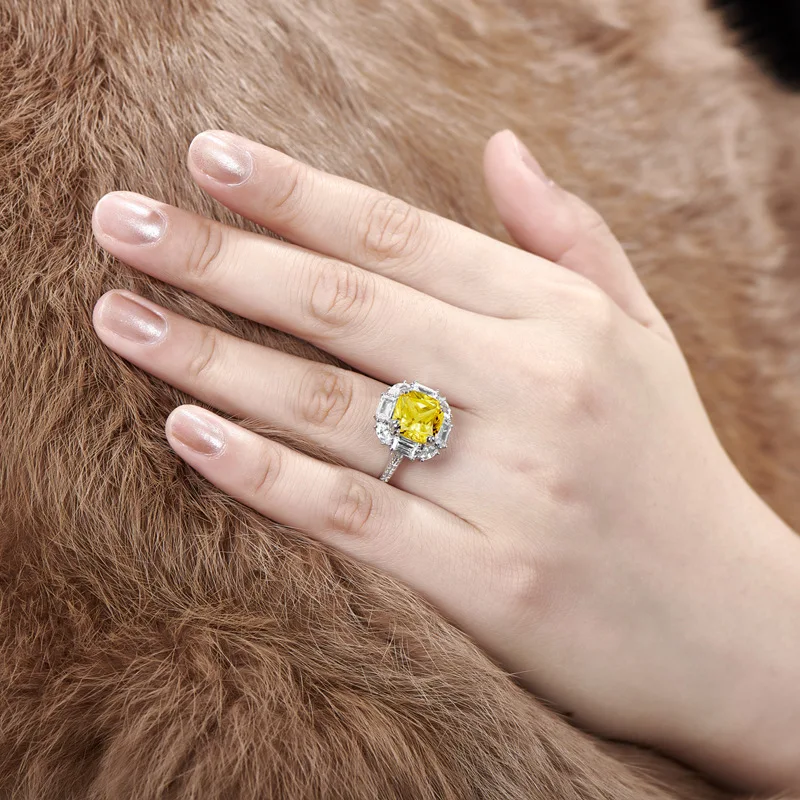 10*10mm 5.02 carat citrine Ring Square Cushion Cut S925 sterling silver fine wedding proposal anniversary yes i do engagement
10*10mm 5.02 carat citrine Ring Square Cushion Cut S925 sterling silver fine wedding proposal anniversary yes i do engagement