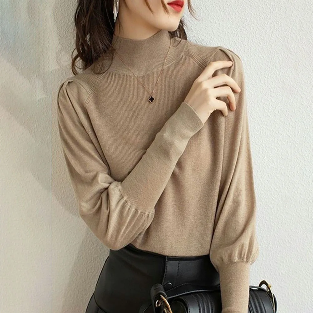 Half Turtleneck Sweater Women Autumn And Winter 2021 New Retro Slim Pullover Korean Style Fashion Bottoming Shirt Top Свитер
Half Turtleneck Sweater Women Autumn And Winter 2021 New Retro Slim Pullover Korean Style Fashion Bottoming Shirt Top Свитер