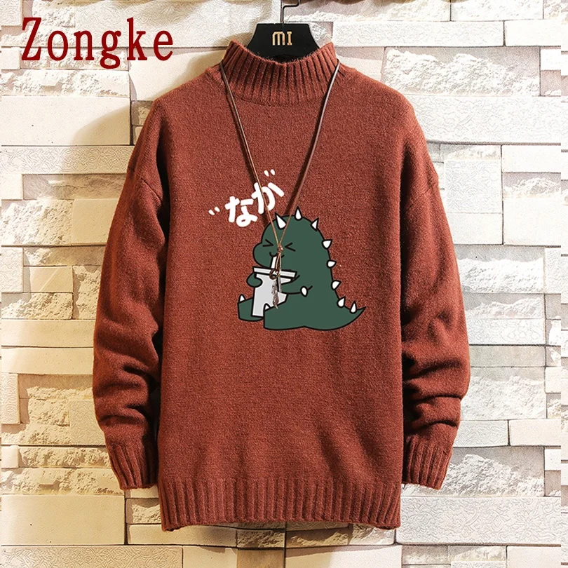 Zongke 2021 Japanese Cartoon Dinosaur White Turtleneck Men Clothes Winter Sweater Men Coats Pullover Mens Turtleneck 5XL
Zongke 2021 Japanese Cartoon Dinosaur White Turtleneck Men Clothes Winter Sweater Men Coats Pullover Mens Turtleneck 5XL