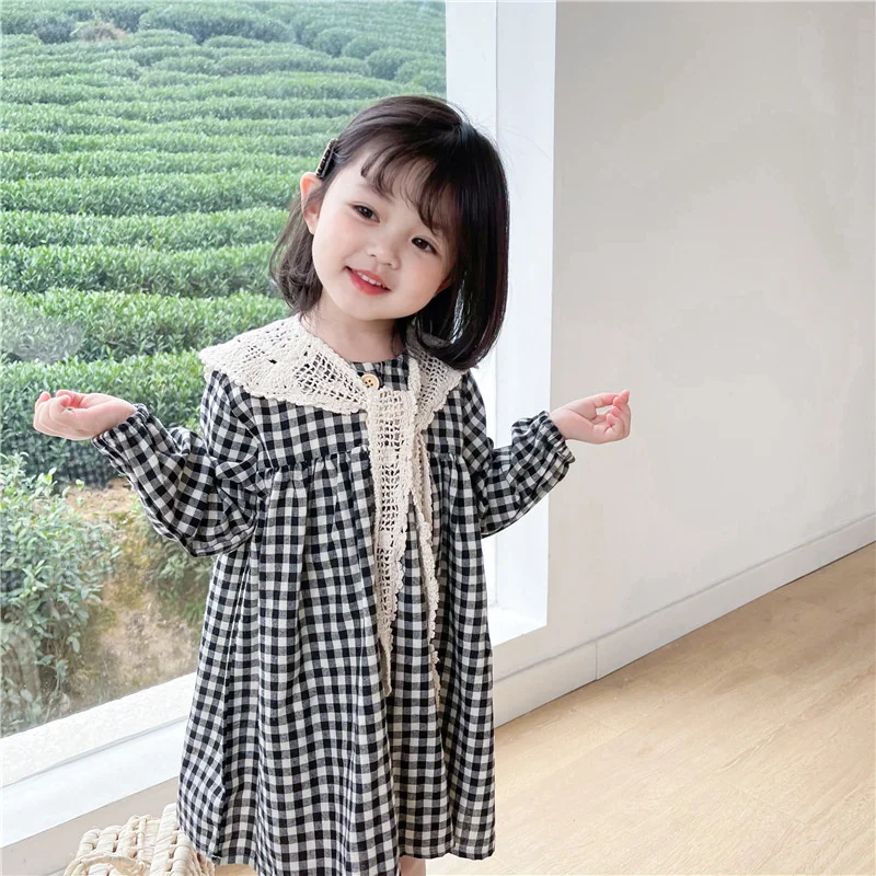 Spring 2021 New Baby Girls Retro Plaid Long Sleeve Princess Dress With Cut out Lace Shawl Kids Soft Casual Dresses
Spring 2021 New Baby Girls Retro Plaid Long Sleeve Princess Dress With Cut out Lace Shawl Kids Soft Casual Dresses