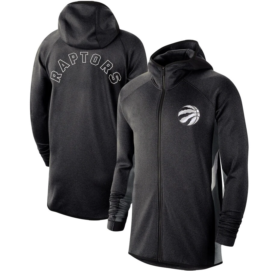 

Men Toronto Sweatshirts Raptors Black jackets coat Showtime Therma Flex Performance Full-Zip Outdoor sports Hoodie for jacket