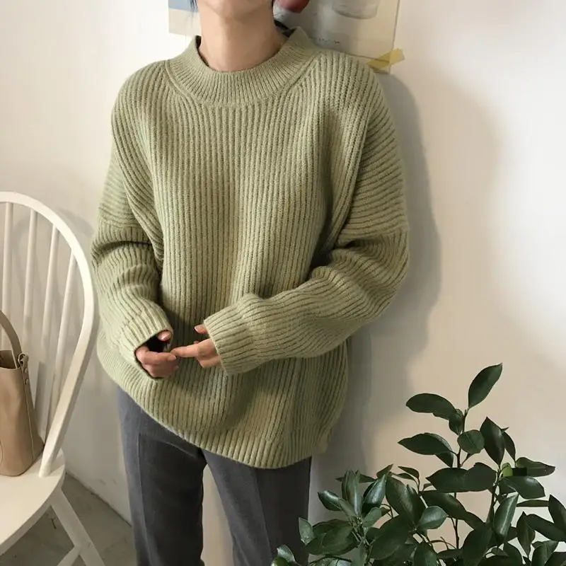O-neck Loose Knitted Full Sleeve Korean Casual Tops Sweaters Winter Thicken New Women's Pullovers Sweaters Fashion
O-neck Loose Knitted Full Sleeve Korean Casual Tops Sweaters Winter Thicken New Women's Pullovers Sweaters Fashion