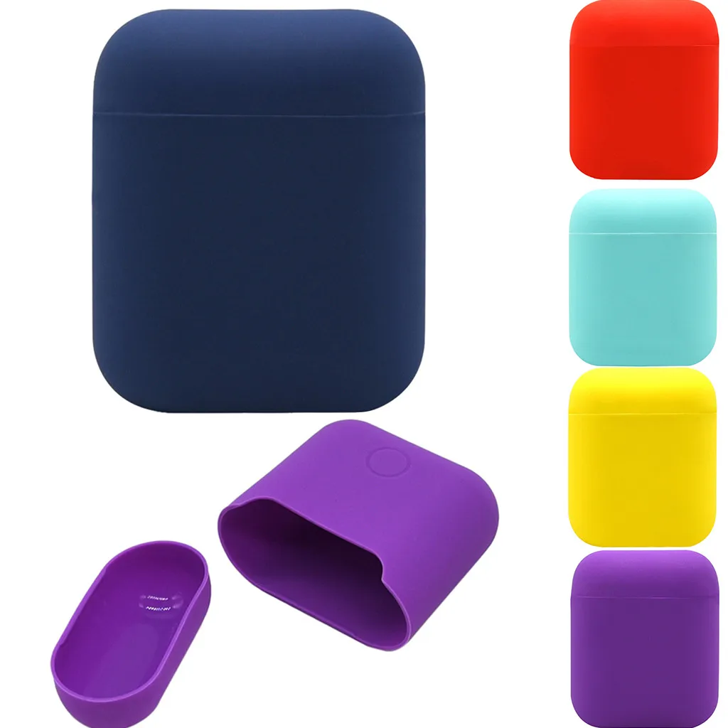 Силиконовый чехол для наушников Bluetooth Apple AirPods зарядки ультратонкий защитный
