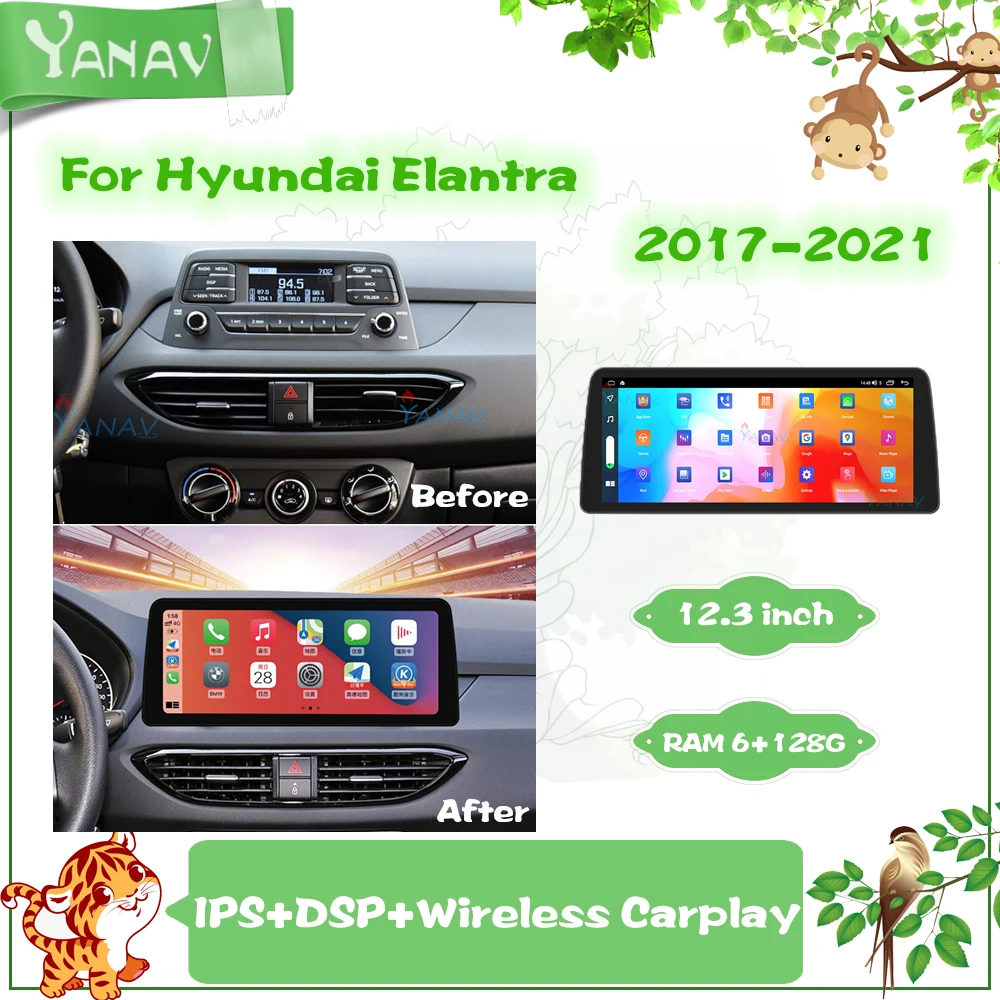 Автомагнитола 2 Din на Android для Hyundai Elantra 2017-2021 с GPS-навигацией, Автомобильный видео Мультимедийный MP3-плеер с Carplay
Автомагнитола 2 Din на Android для Hyundai Elantra 2017-2021 с GPS-навигацией, Автомобильный видео Мультимедийный MP3-плеер с Carplay