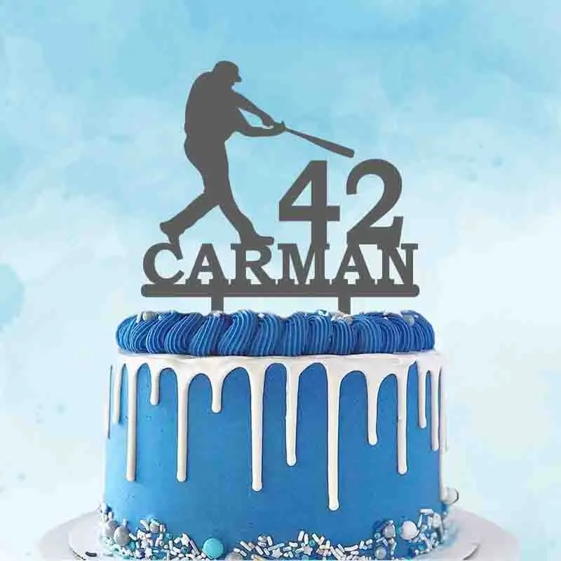 Personalized Baseball Cake Topper Custom Name Age Man Playing Baseball Silhouettes Birthday Party Cake Decoration Topper
Personalized Baseball Cake Topper Custom Name Age Man Playing Baseball Silhouettes Birthday Party Cake Decoration Topper