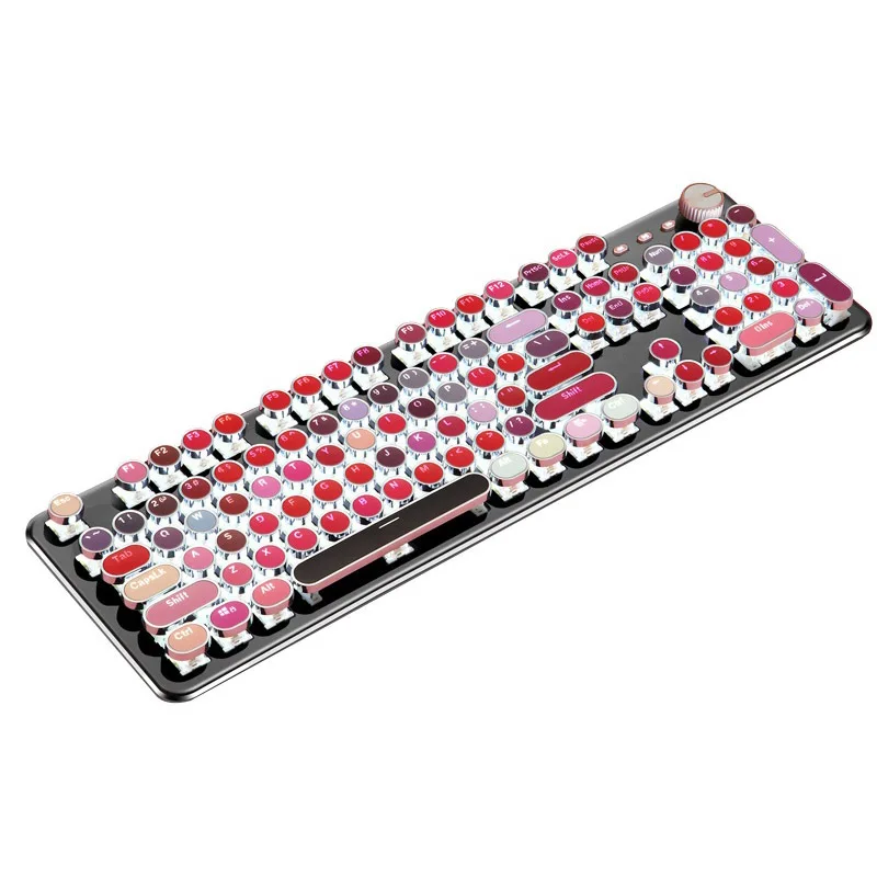 

Vintage Punk Style Keyboard 104 Keys Mechanical Gaming PC Accessories for Computer Laptop JR Deals