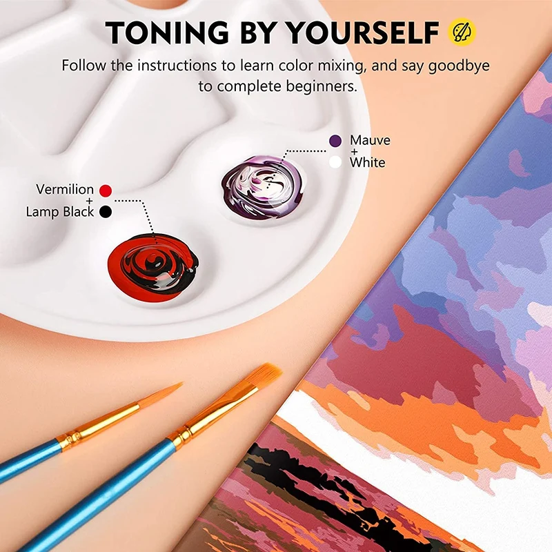 Paint By Number for Adult, Acrylic Painting By Number with 4 PCS MDF Canvas, DIY Color Paint By Number Kit for Beginner
Paint By Number for Adult, Acrylic Painting By Number with 4 PCS MDF Canvas, DIY Color Paint By Number Kit for Beginner