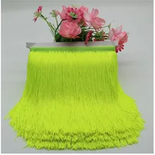 30cm Long Fringe Lace Tassel Polyester Lace Trim Ribbon Latin dance skirt curtain fringes for sewing DIY Accessories SAD01