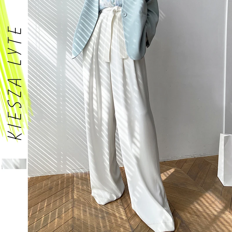 Retro Women Wide leg pants white loose high waist long straight pants 2020 summer office lady trouser female High quality
Retro Women Wide leg pants white loose high waist long straight pants 2020 summer office lady trouser female High quality
