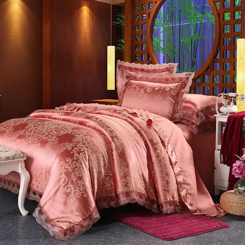 2022 New Lace Jacquard Bedding Set European Luxury Style Home Linens Flower Duvet Cover Flat Sheet Pillowcase Palace Bedclothes
2022 New Lace Jacquard Bedding Set European Luxury Style Home Linens Flower Duvet Cover Flat Sheet Pillowcase Palace Bedclothes