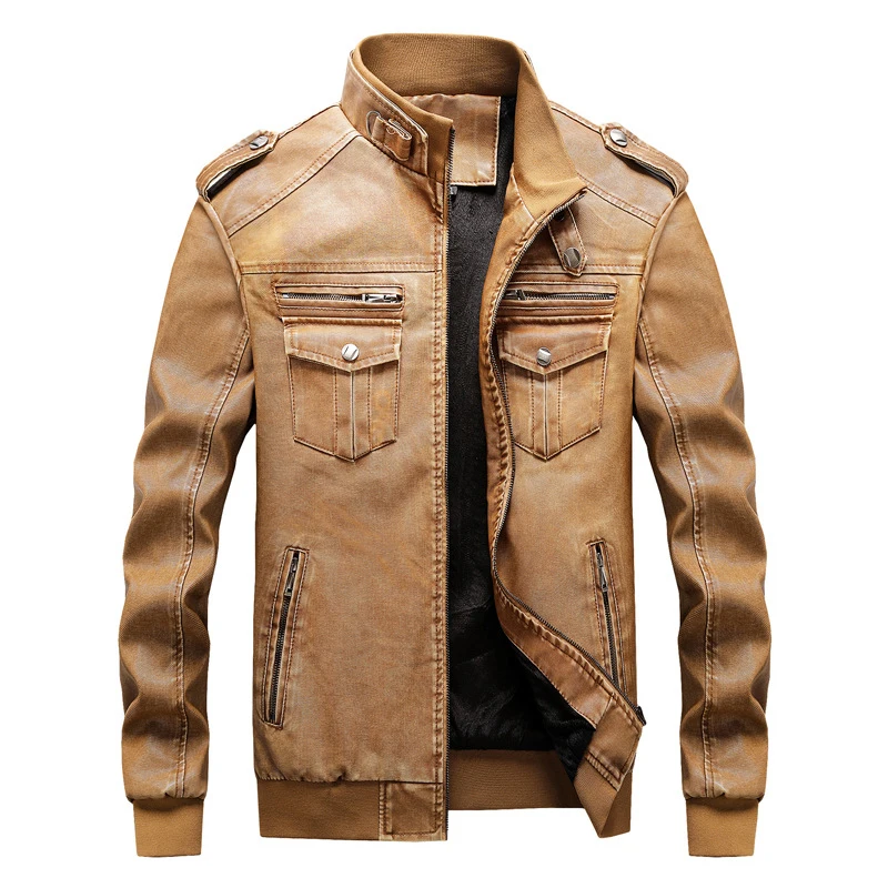 PEVSN Winter Mens PU Leather Jackets Casual Male Fleece Warm Leather Coats Man Slim Faux Leather Motorcycle Jackets Clothing
PEVSN Winter Mens PU Leather Jackets Casual Male Fleece Warm Leather Coats Man Slim Faux Leather Motorcycle Jackets Clothing