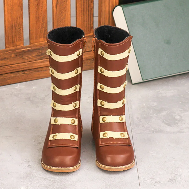 Children's Boots For Girls Shoes Children Boots Boy Girl Fashion Rivet Non-Slip Knee-High Waterproof Boots Black Brown 2021
Children's Boots For Girls Shoes Children Boots Boy Girl Fashion Rivet Non-Slip Knee-High Waterproof Boots Black Brown 2021
