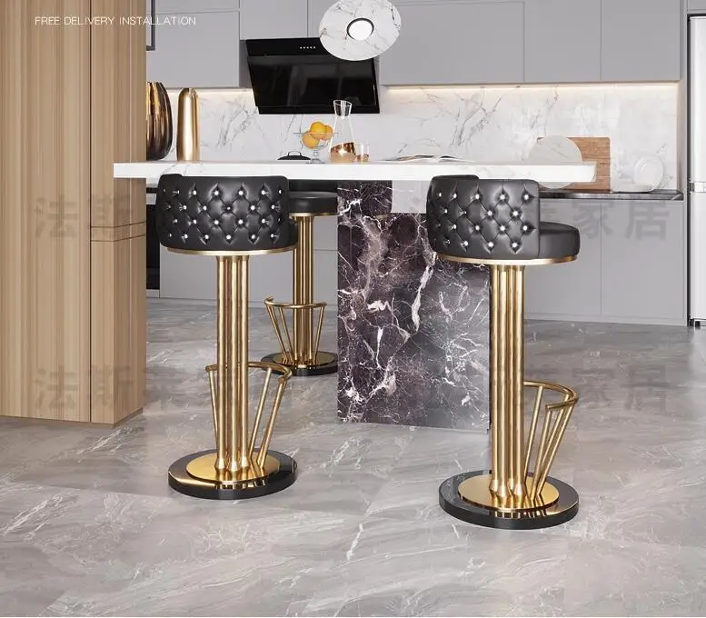 Light luxury bar chair designer modern simple stainless steel rotary high chair for home use, high footed bar stool, bar chair
Light luxury bar chair designer modern simple stainless steel rotary high chair for home use, high footed bar stool, bar chair