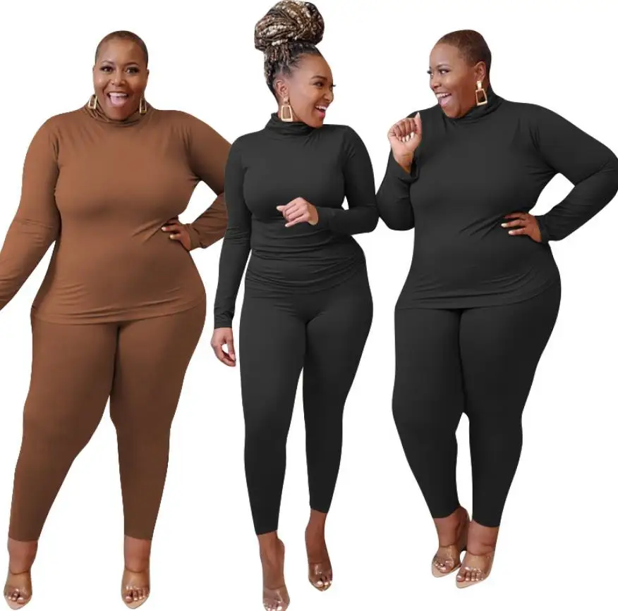 Comfortable Solid Women Two Piece Sets Long Sleeves Turtleneck Casual Tops + Skinny pencil Pants Sport Tracksuits Newest 2021
Comfortable Solid Women Two Piece Sets Long Sleeves Turtleneck Casual Tops + Skinny pencil Pants Sport Tracksuits Newest 2021