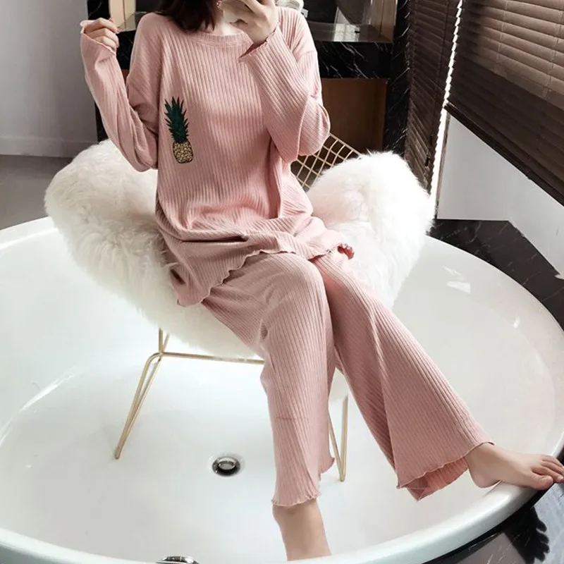 Tonngirls Casual Print Women Nightwear Pajama Set Plus Size Long Sleeve O Neck Night Suit Set Loose Soft Homewear Lounge Wear
Tonngirls Casual Print Women Nightwear Pajama Set Plus Size Long Sleeve O Neck Night Suit Set Loose Soft Homewear Lounge Wear