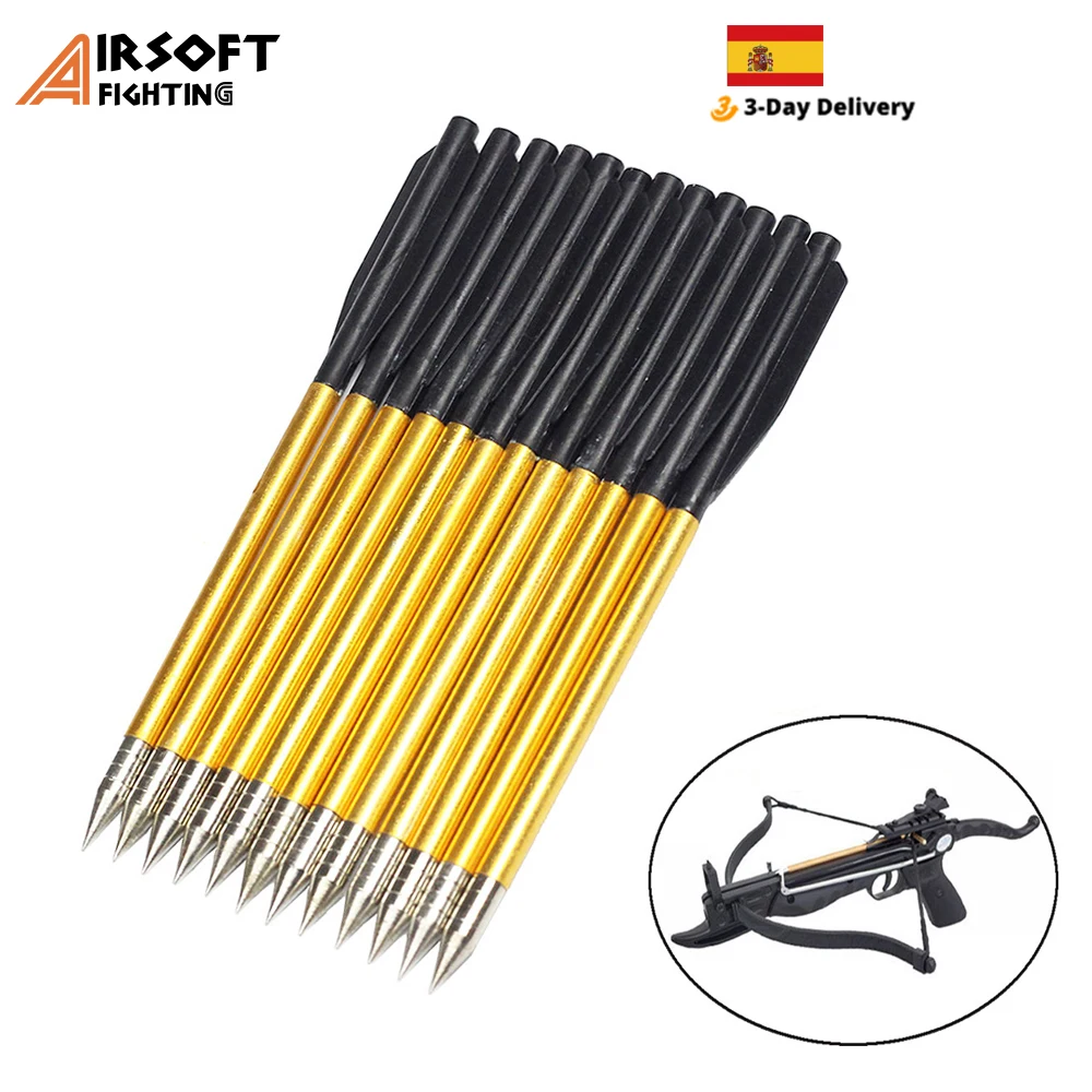 12/24/36/48/60pcs Tactical Archery Arrows Arrowhead Golden Aluminum Shooting Bolt Arrows For 50lb/80lb Airsoft Pistol Crossbow
12/24/36/48/60pcs Tactical Archery Arrows Arrowhead Golden Aluminum Shooting Bolt Arrows For 50lb/80lb Airsoft Pistol Crossbow